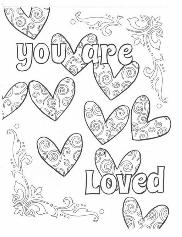 Romantic love quote coloring pages printable pdf