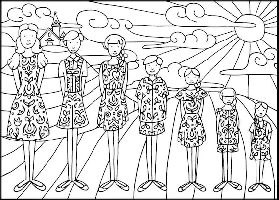 Sound of music von trapp colouring sheet