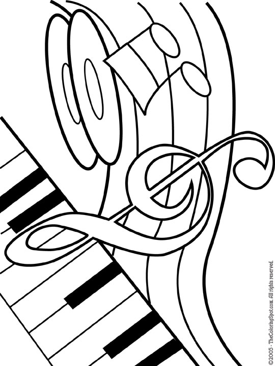 Musical theme coloring page audio stories for kids free coloring pages colouring printables