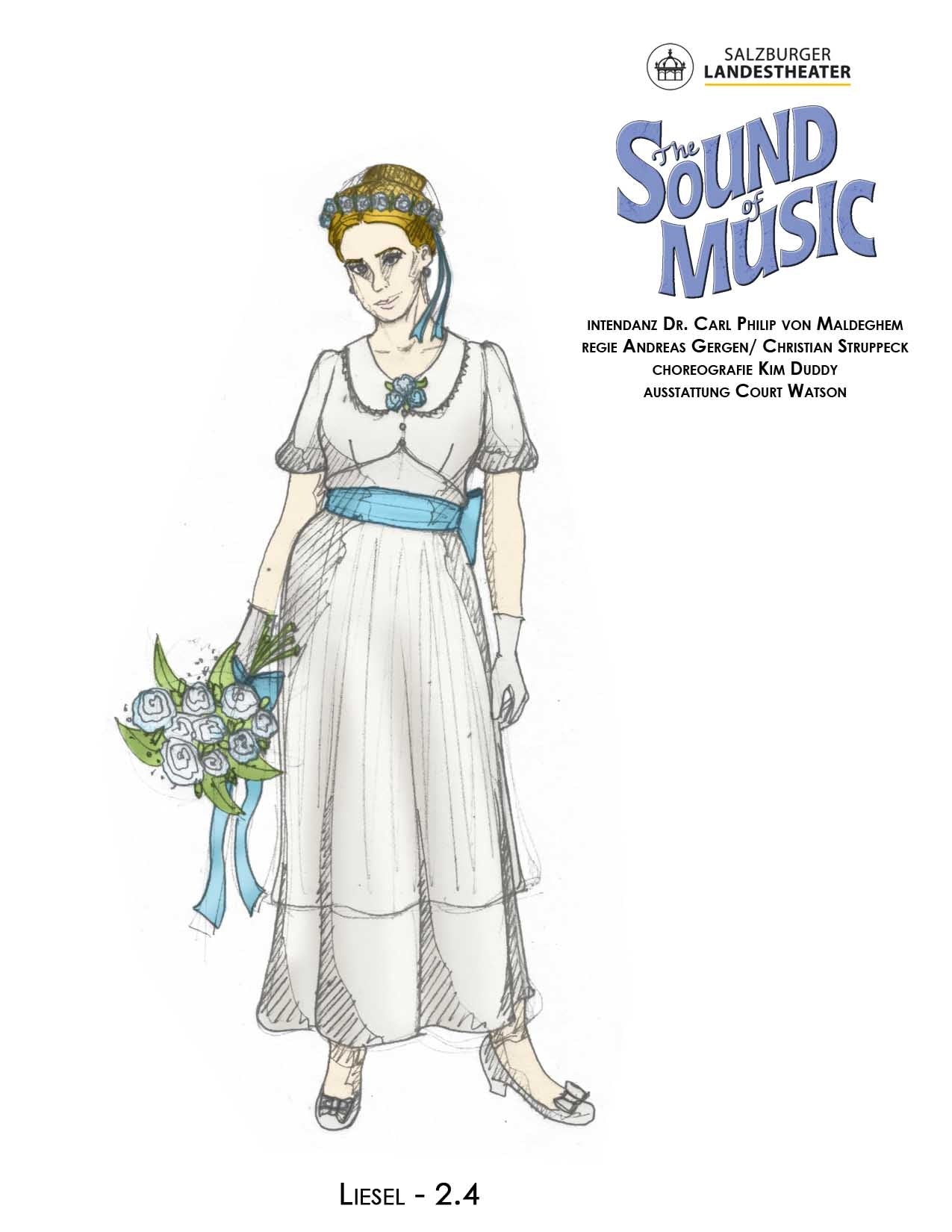 The sound of music liesel bridesmaid costume by court watson