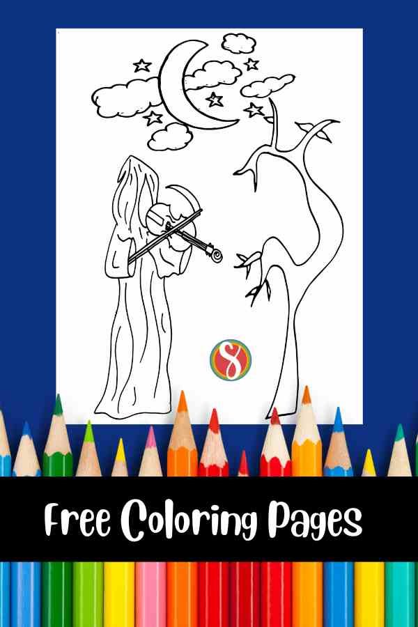 Free music coloring pages â stevie doodles