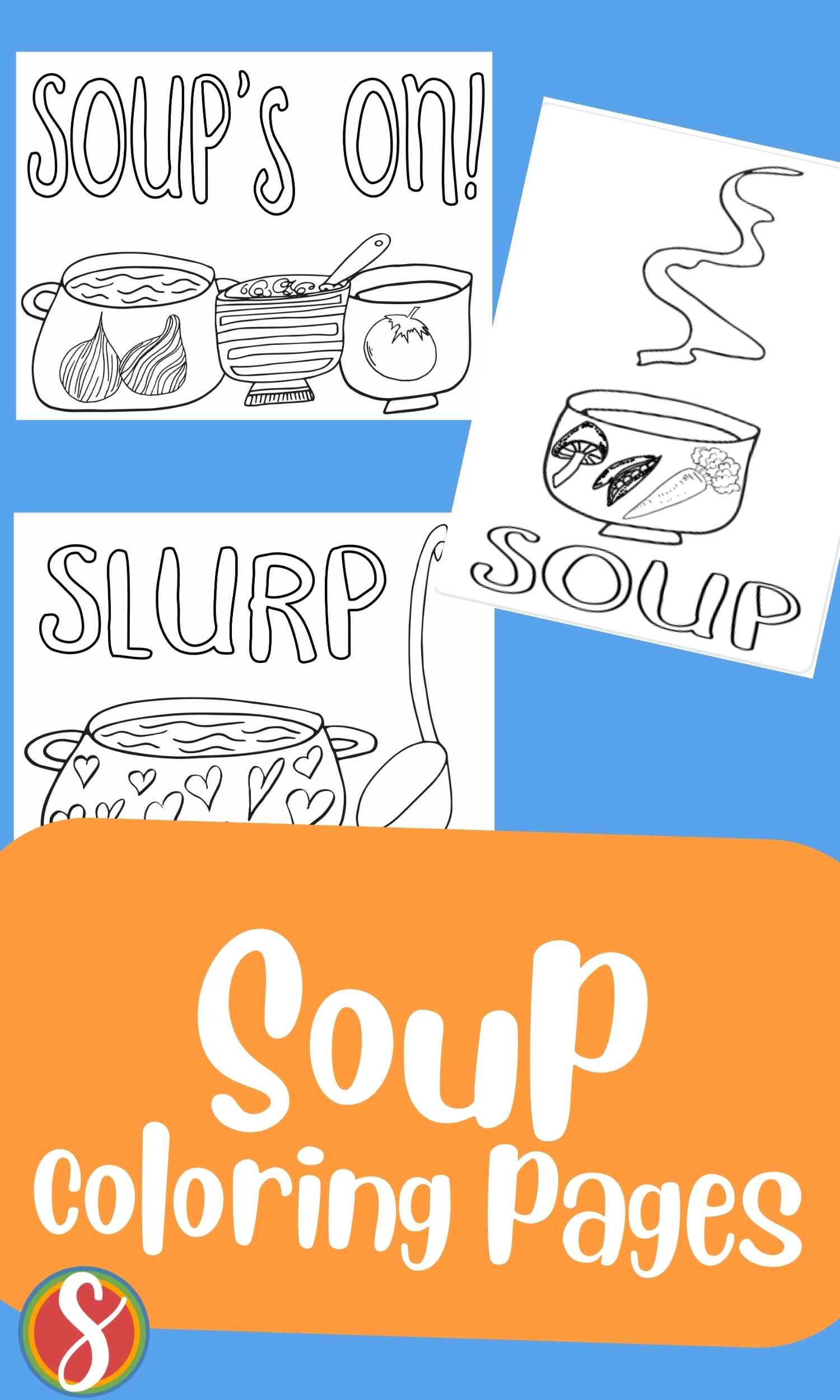 Free soup coloring pages â stevie doodles