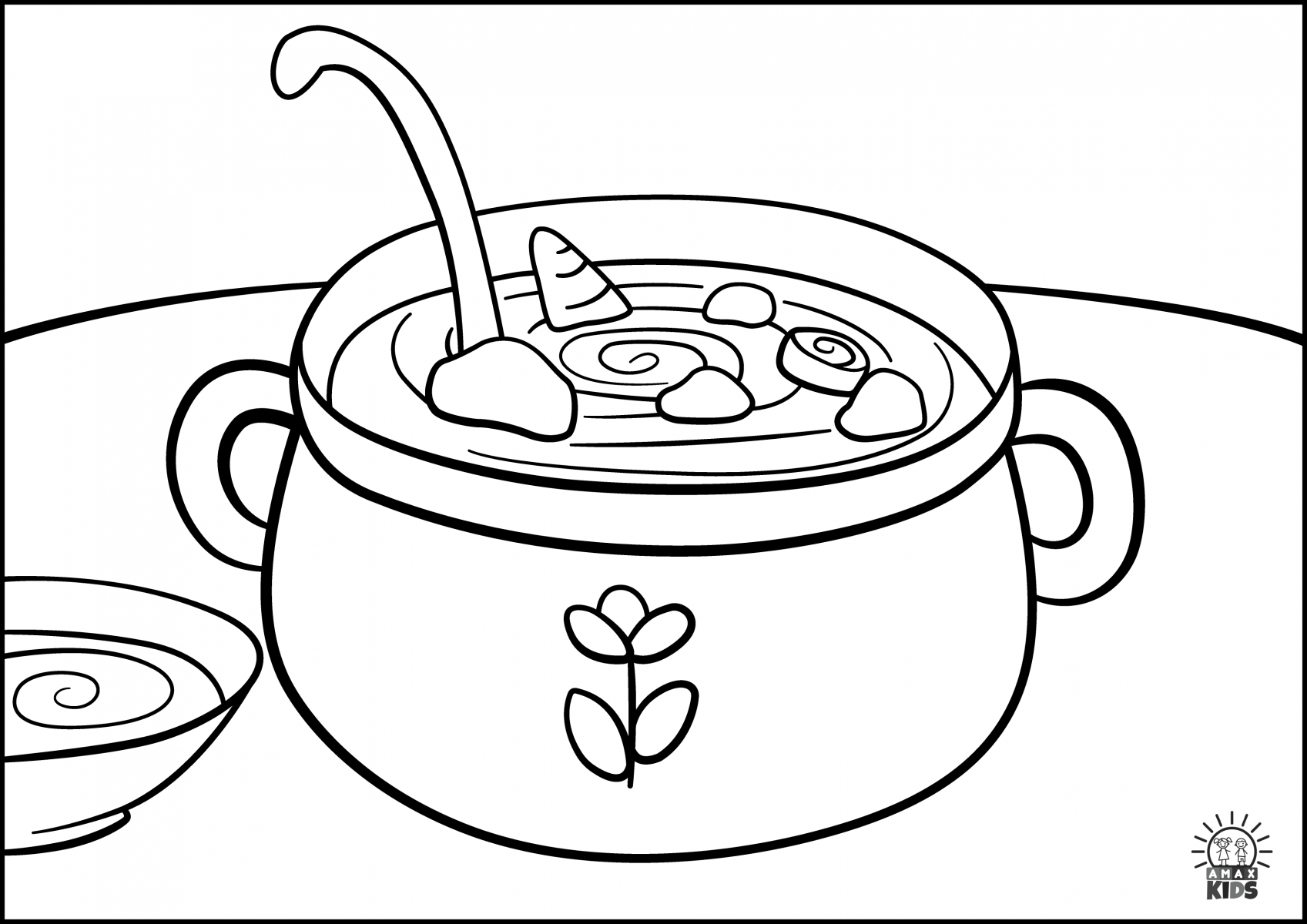 Coloring pages for kids â food amax kids