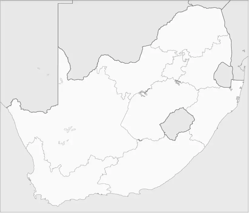 South africas map coloring page