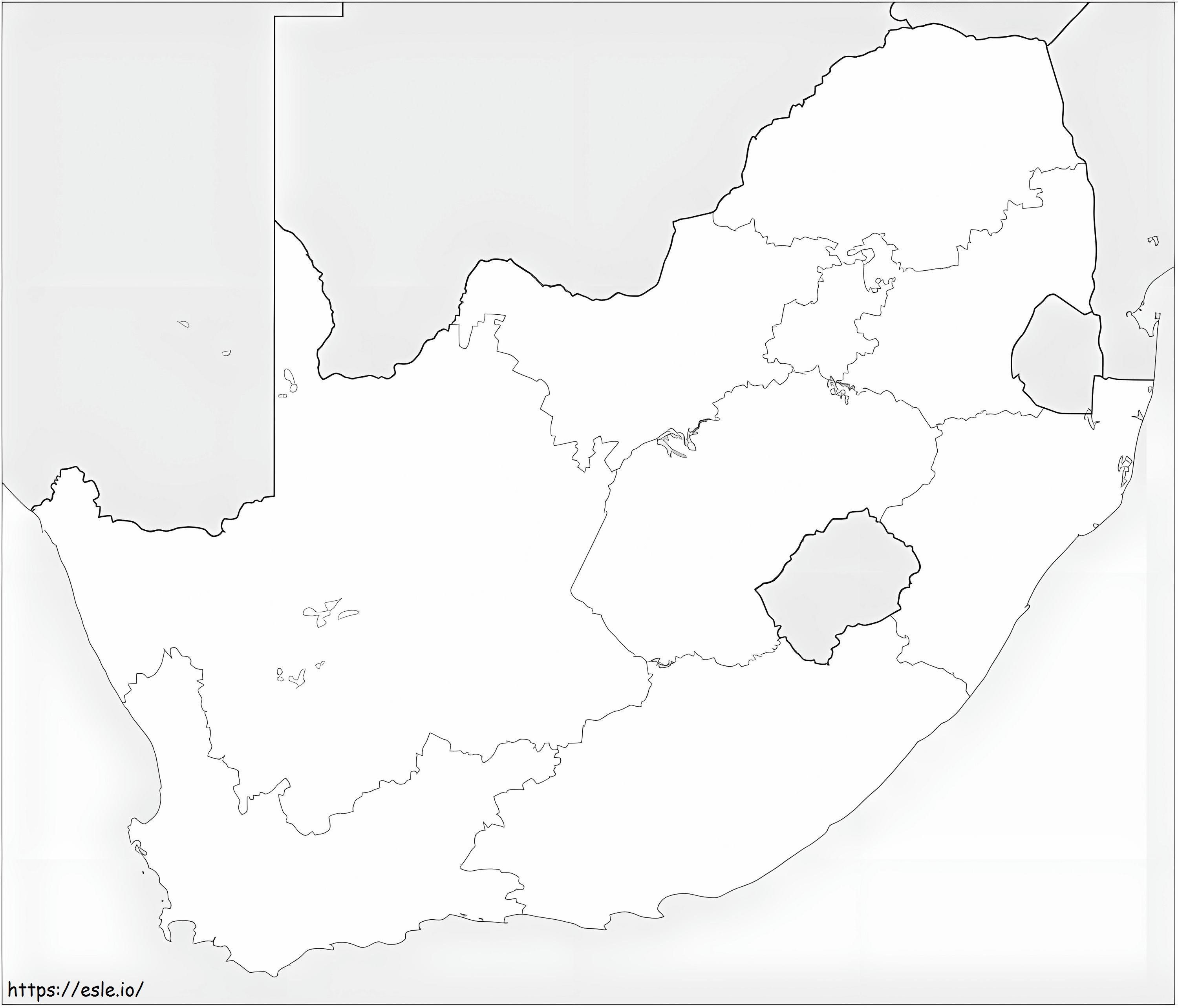 South africa map coloring page