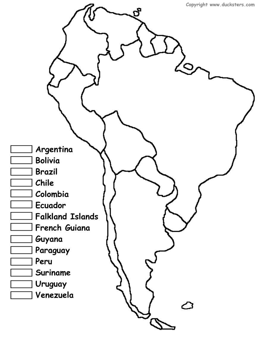 South america map