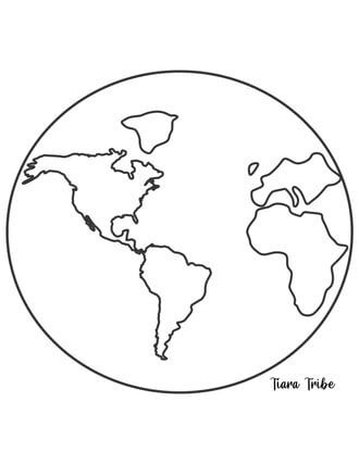 World map coloring pages