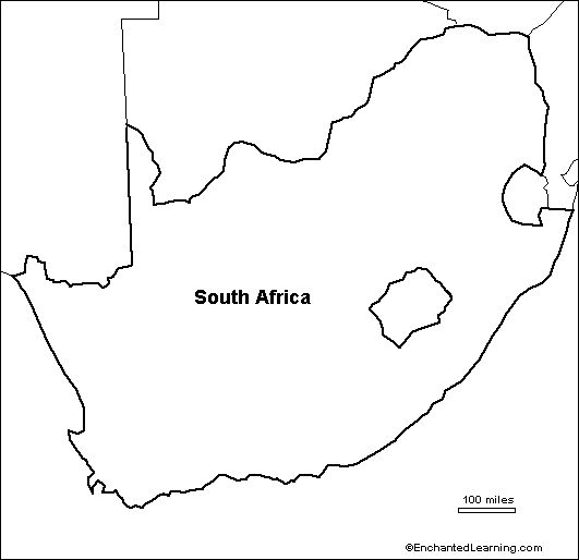 Outline map south africa africa south africa south africa map