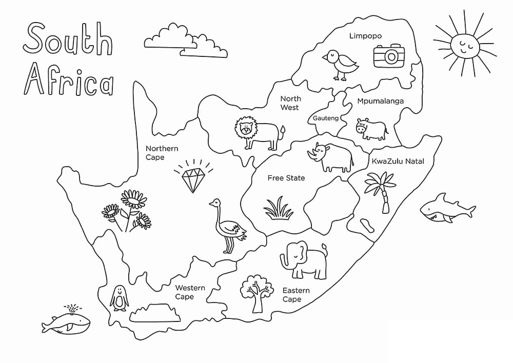 South africa coloring pages