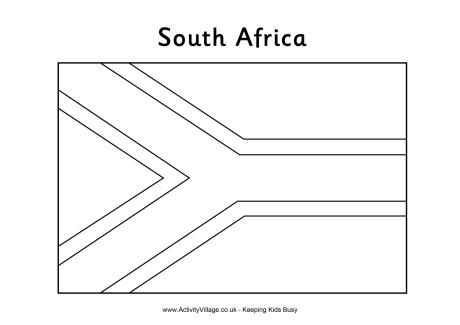 South africa flag colouring page africa flag south africa flag flag coloring pages