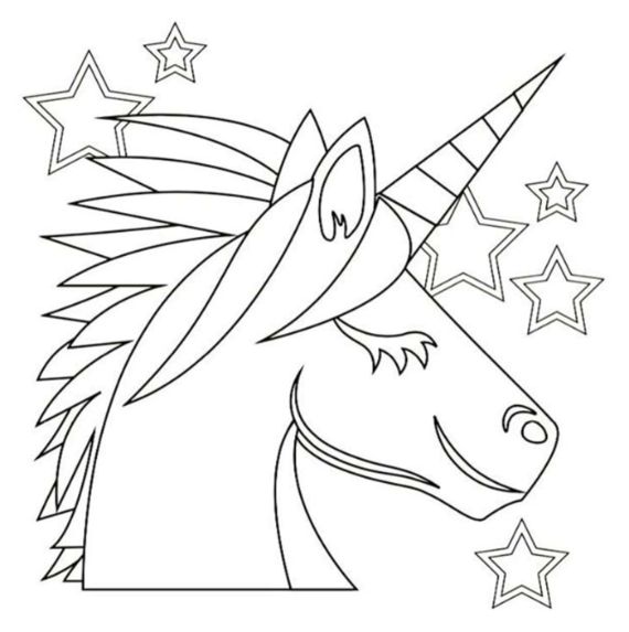 Unicorn coloring pages for children and adult