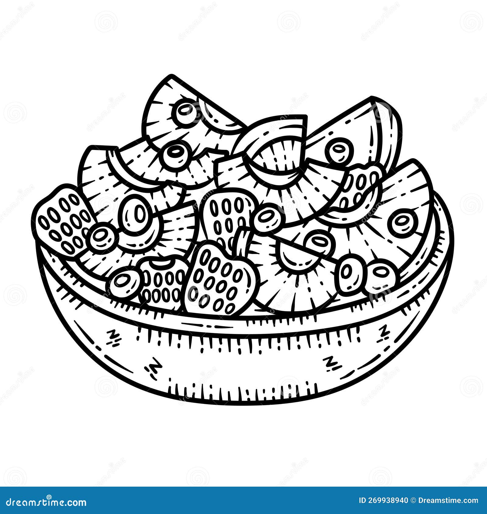 Fruit salad coloring page stock illustrations â fruit salad coloring page stock illustrations vectors clipart