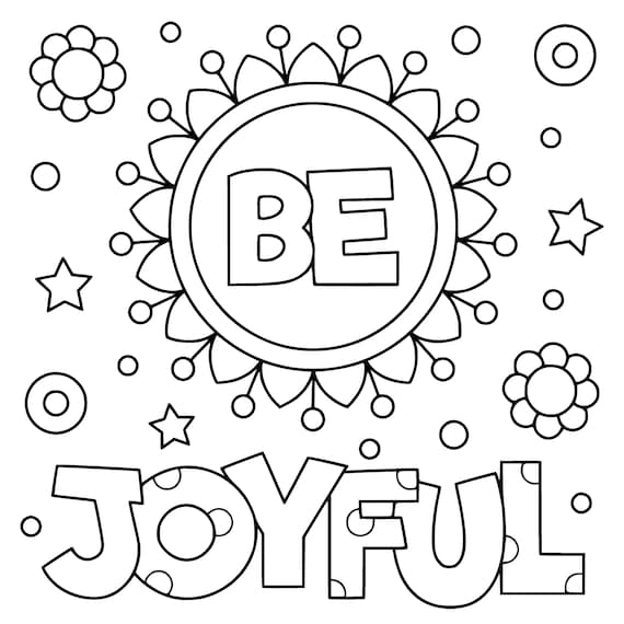 Inspirational pdf coloring pages positive message printable self improvement positive emotion quotes instant pdf