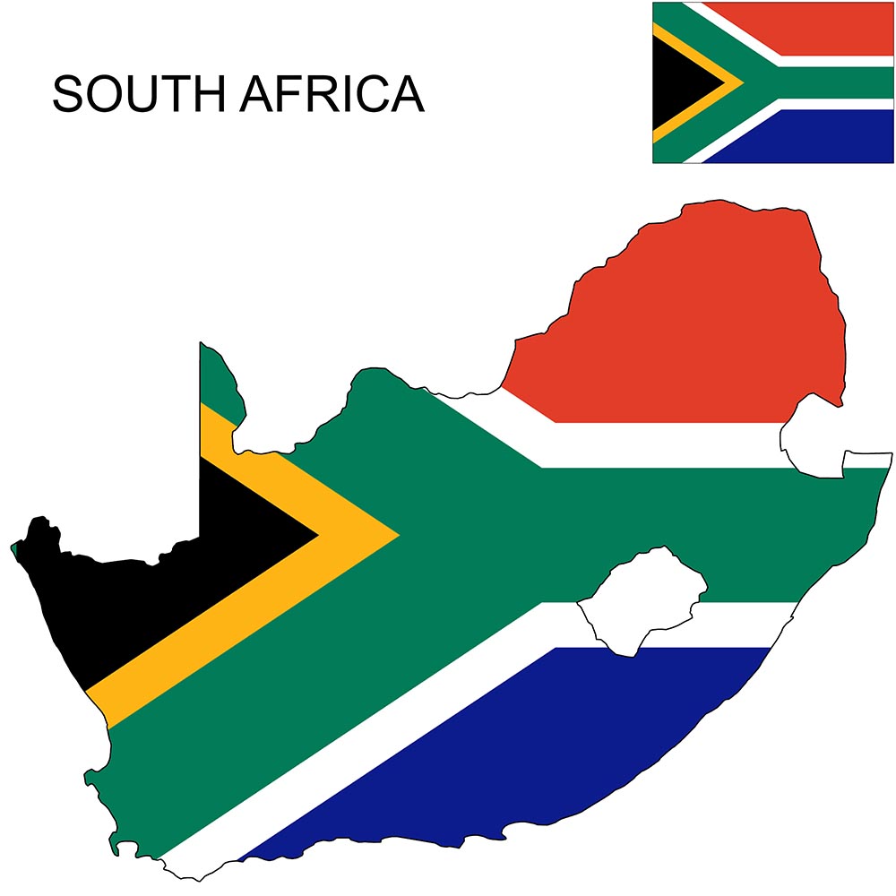 South africa flag map and meaning