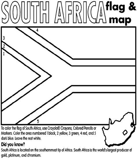 South africa coloring page south africa flag africa flag flag coloring pages