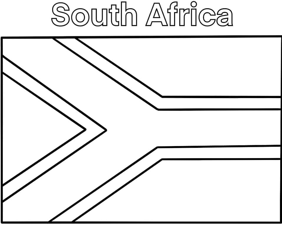 South africa flag coloring page