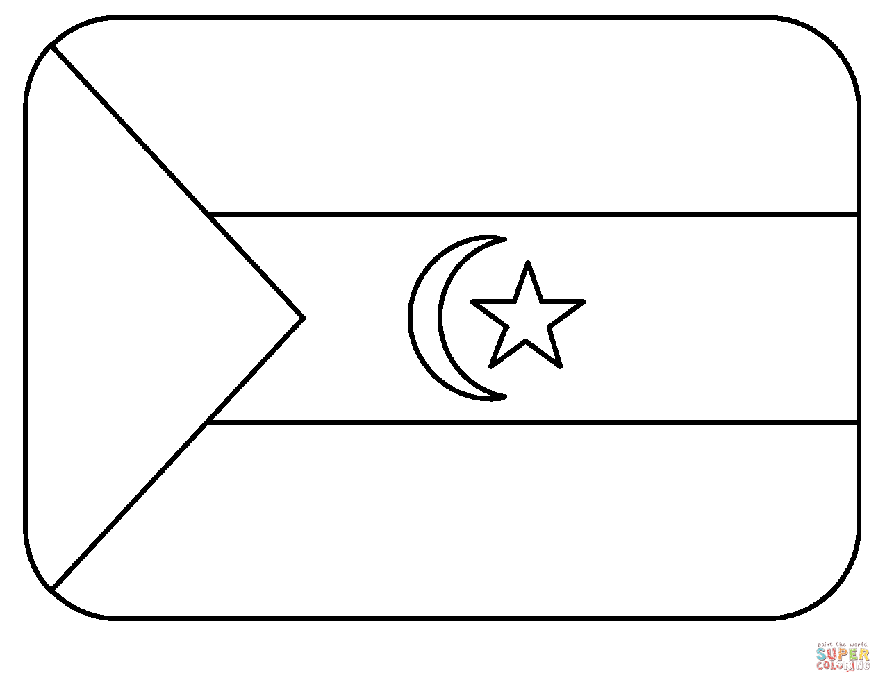 Flag of western sahara emoji coloring page free printable coloring pages