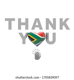 Thank you message south africa flag stock illustration