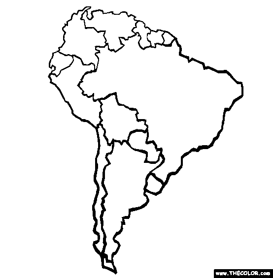 South america coloring page free south america online coloring south america map america map maps for kids