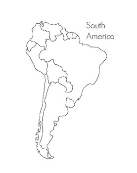 South america map by the montessori center tpt