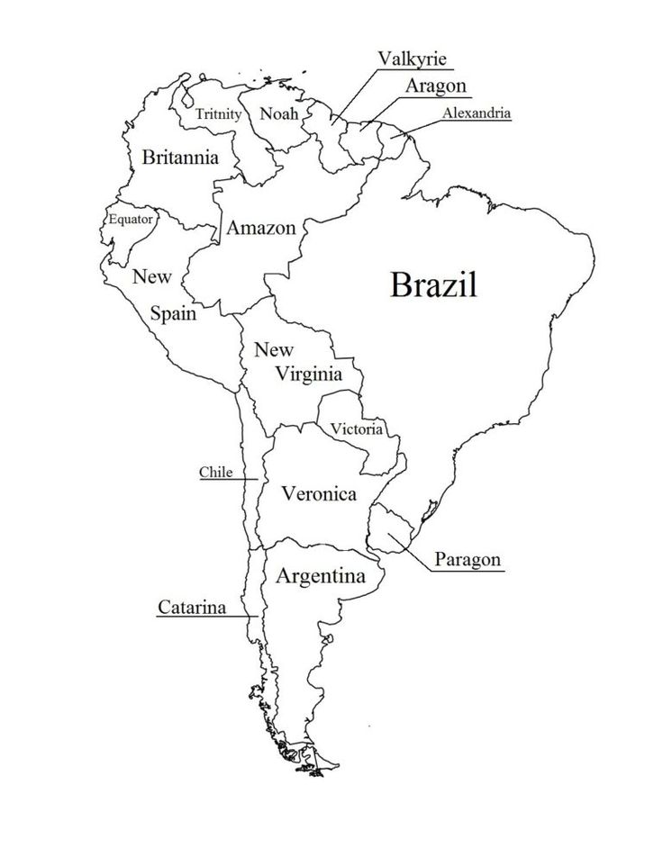 South america coloring page with country names lin america map map worksheets map quiz