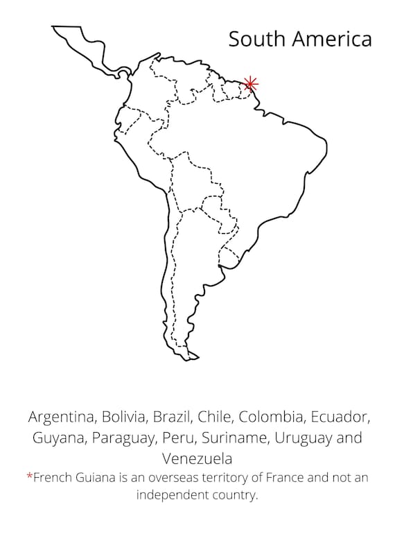 Coloring pages countries of south america