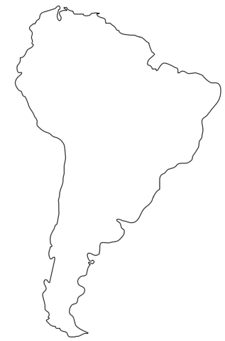 Outline map of south america coloring page free printable coloring pages