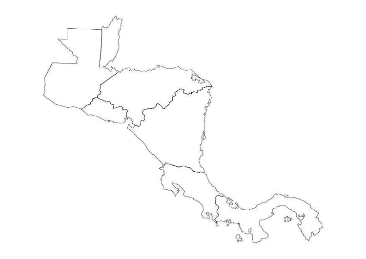 Coloring page central america