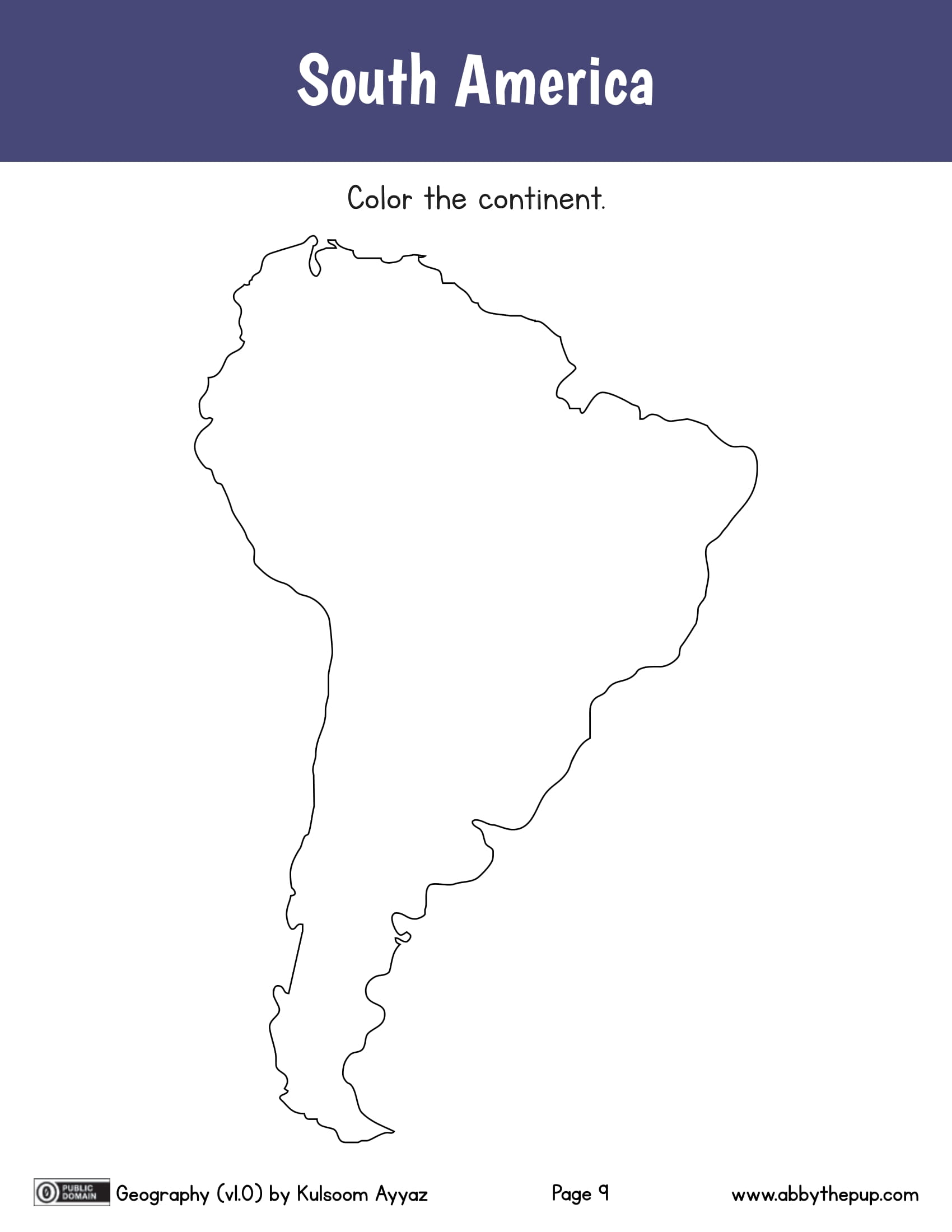 South america continent coloring worksheet free printable puzzle games