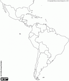 Maps coloring pages printable games latin america map south america map latin america