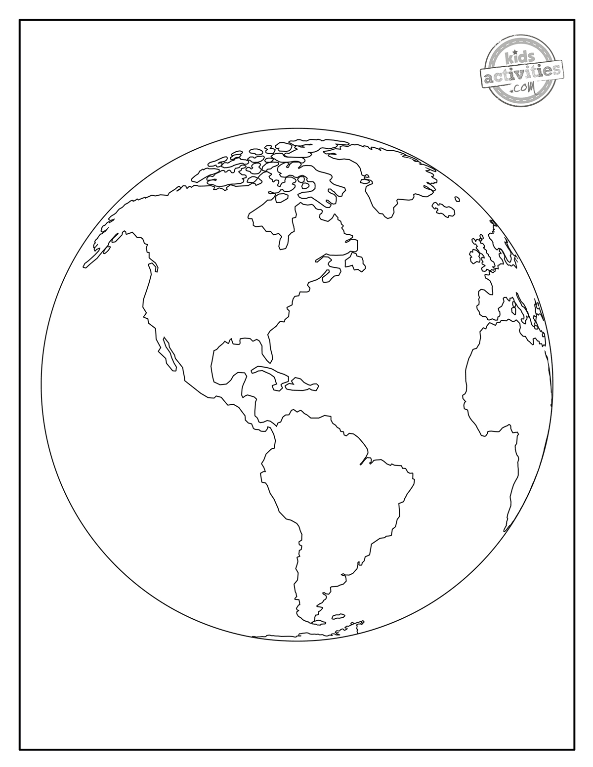 Free printable world map coloring pages kids activities blog