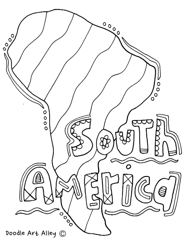 Continent coloring pages