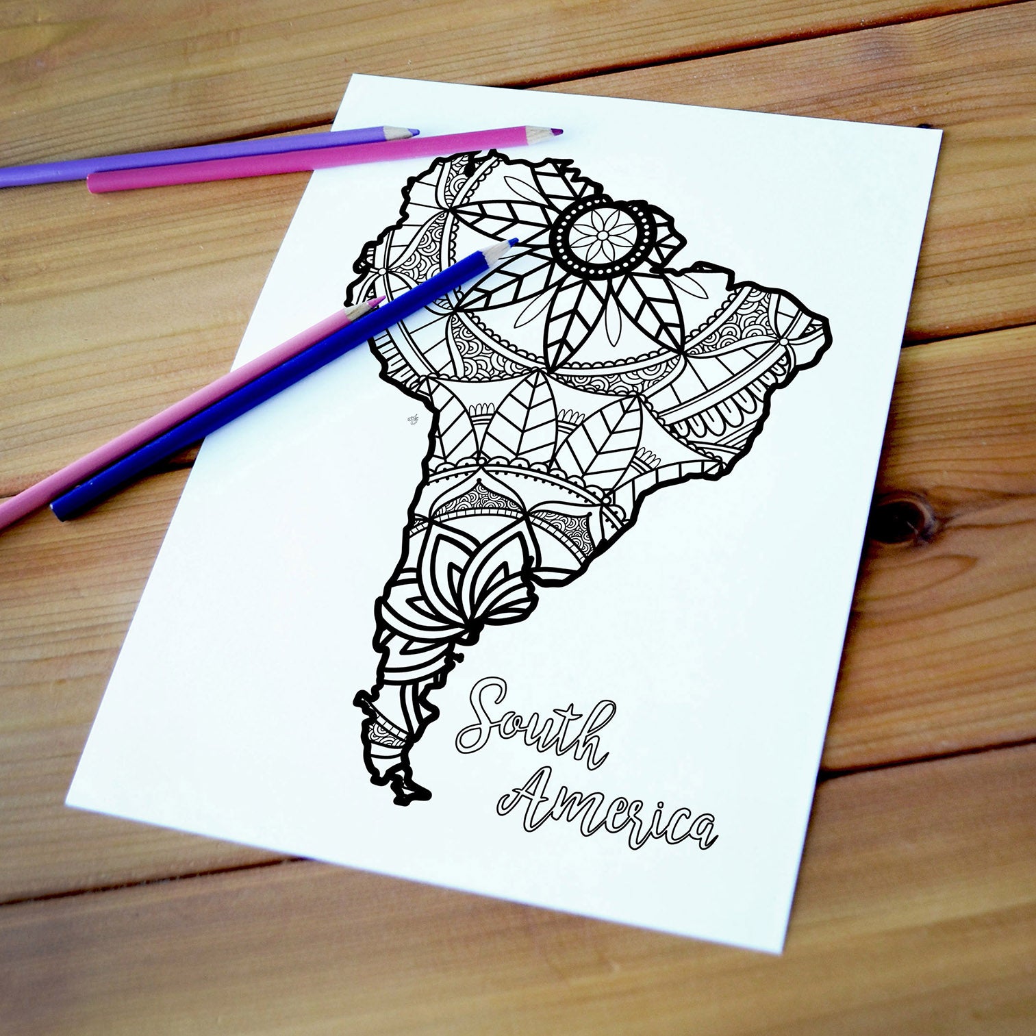 Coloring pages south america map â ta muchly