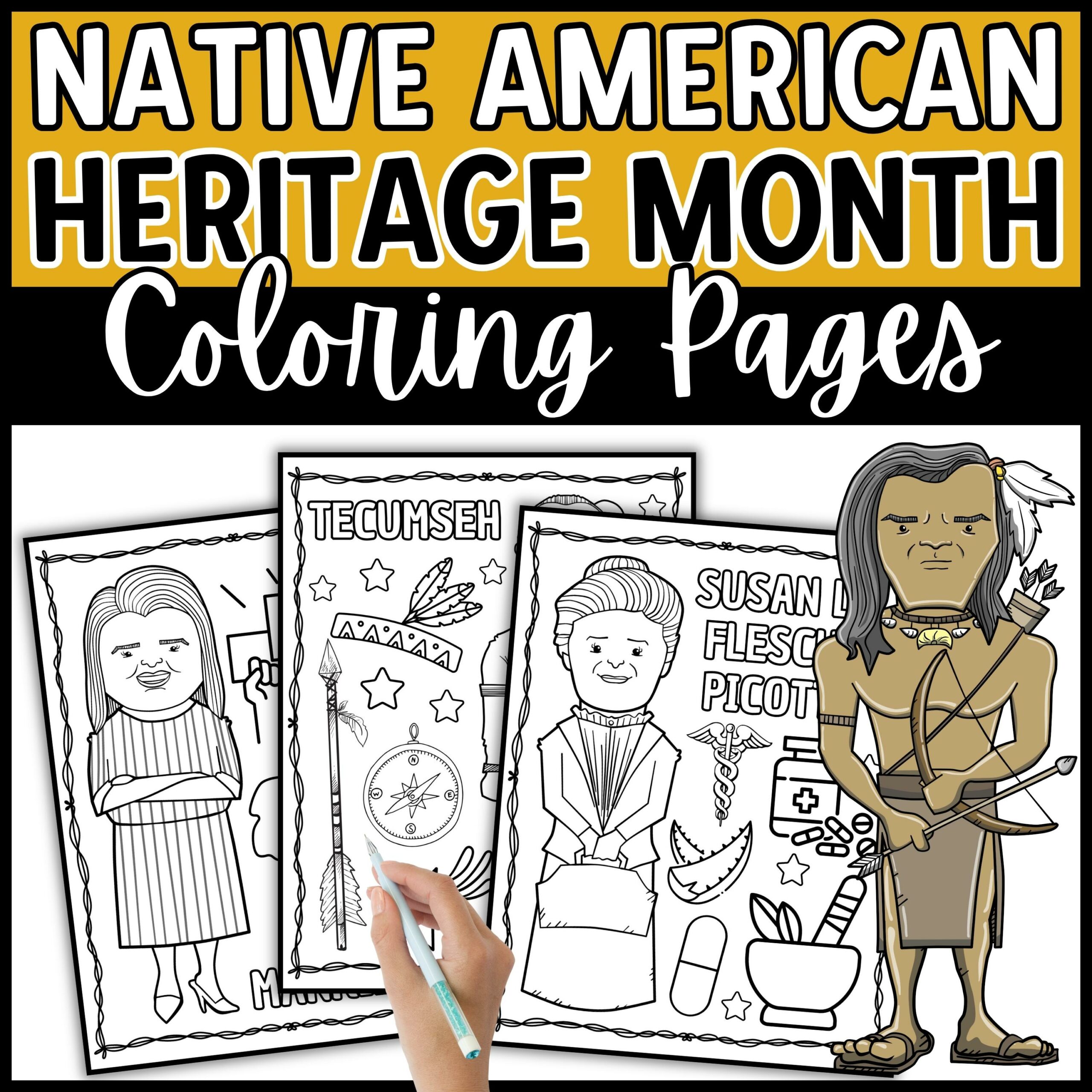 Native american heritage month coloring pages