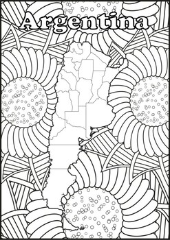 Coloring pages sheets south america countries map s american countries maps