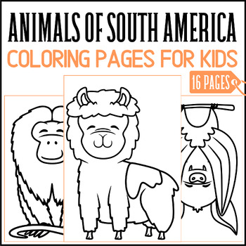 Animals of south america coloring pages for kids animals coloring pages