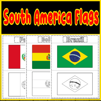 South aamerica flags coloring pages for kids printables by b l emma