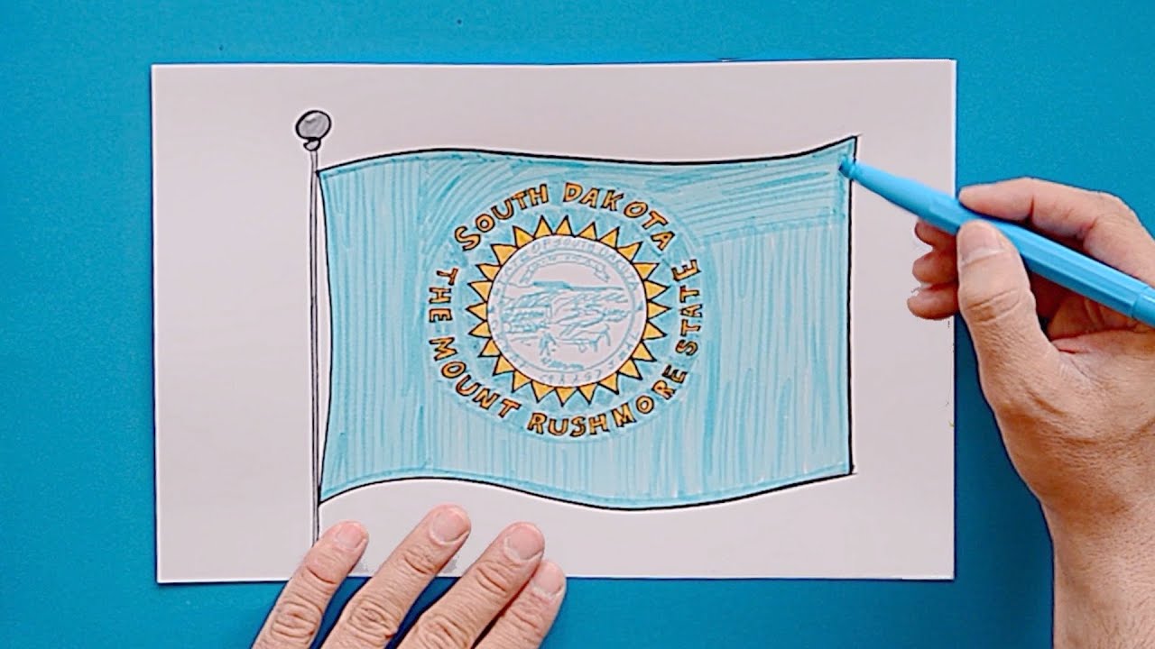 How to draw the flag of south dakota