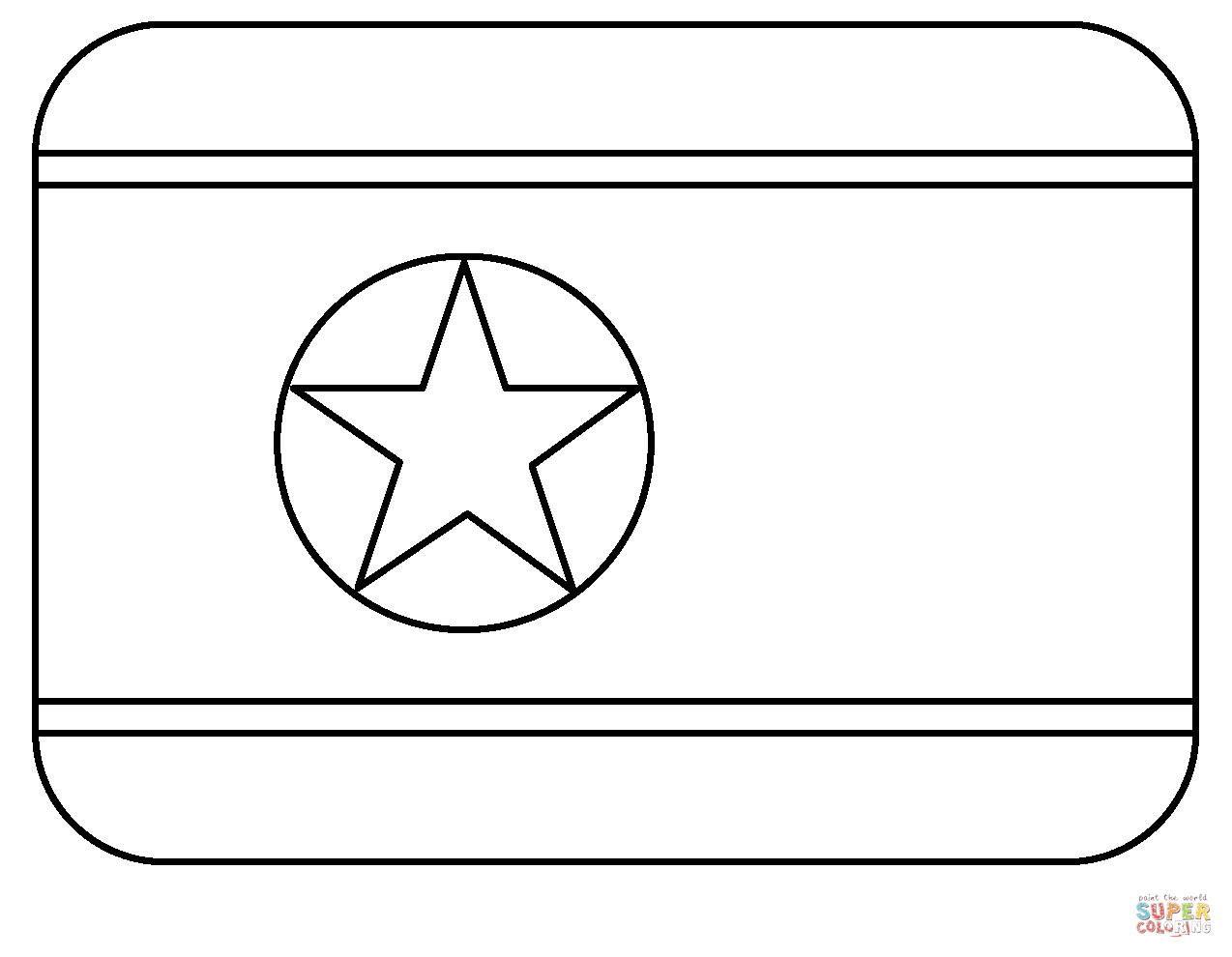 Flag of north korea emoji coloring page free printable coloring pages