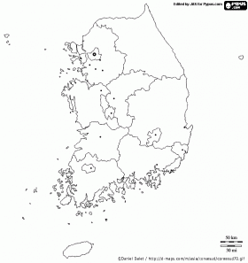 Korea coloring page located in the southern part of the peninsula of korea coloring page mapa da asia pãginas para colorir cores