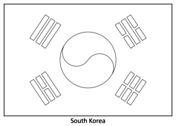 Flag of south korea coloring page free printable coloring pages