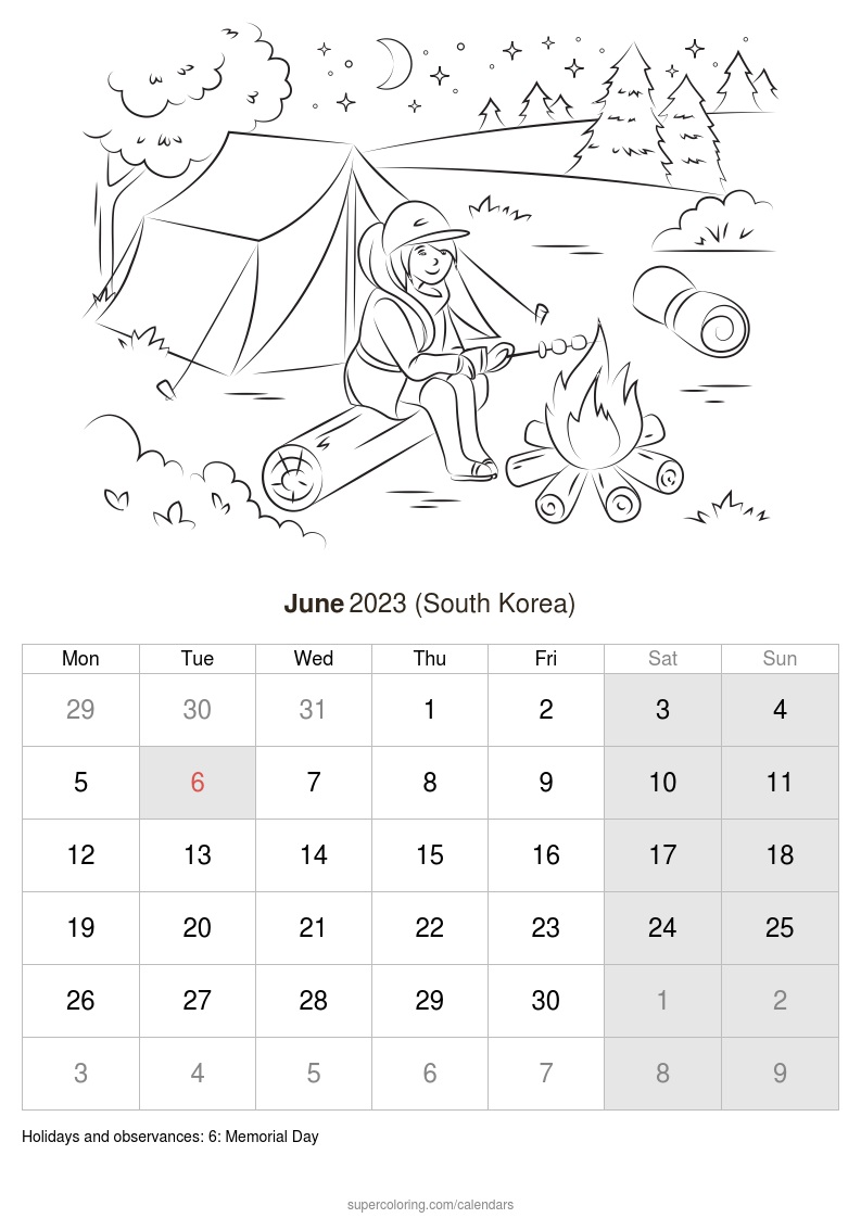 June calendar