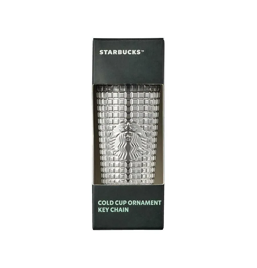 Starbucks korea holiday glam grid silver ornament