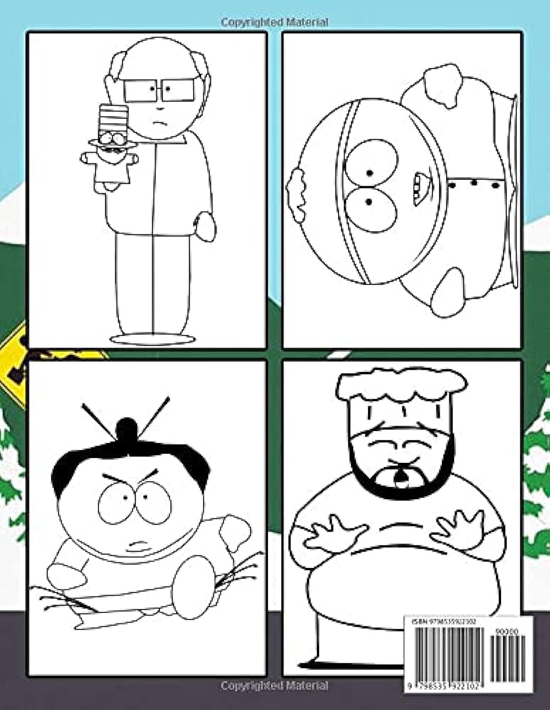 South park coloring book a fabulous coloring book for fans of all ages with several images of south park one of the best ways to relax and enjoy coloring fun fontana