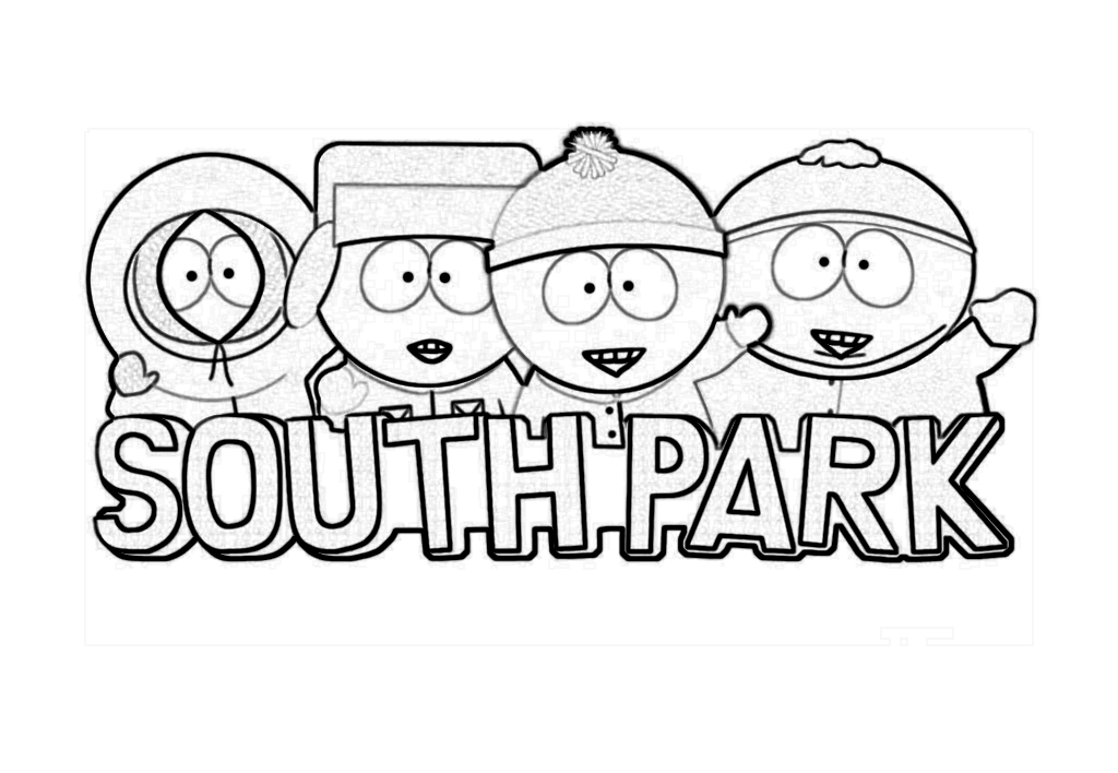 South park logo coloring page south park tattoo south park south park characters