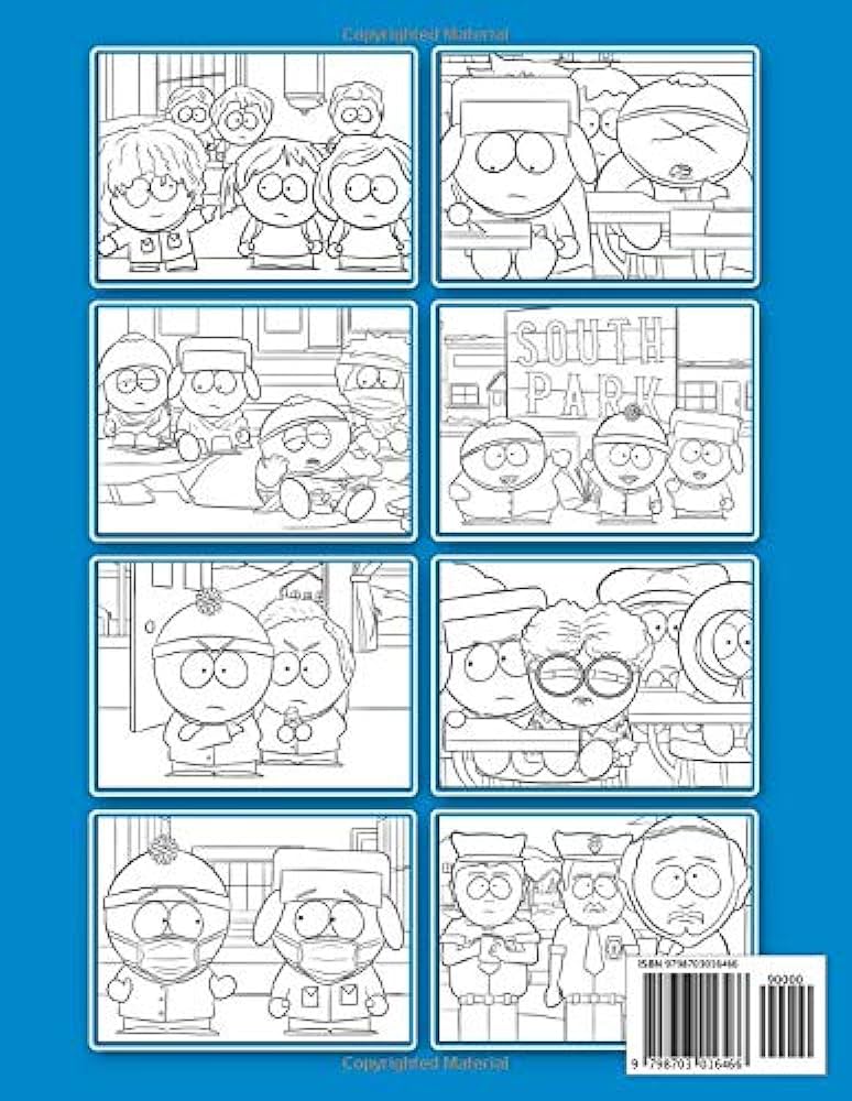 South park coloring book the color wonder coloring books for adults south park unofficial book korechika kãzuke books