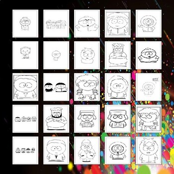 Get creative with our printable south park coloring pages collection pages