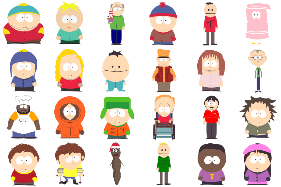 Wrong colors south park characters quiz