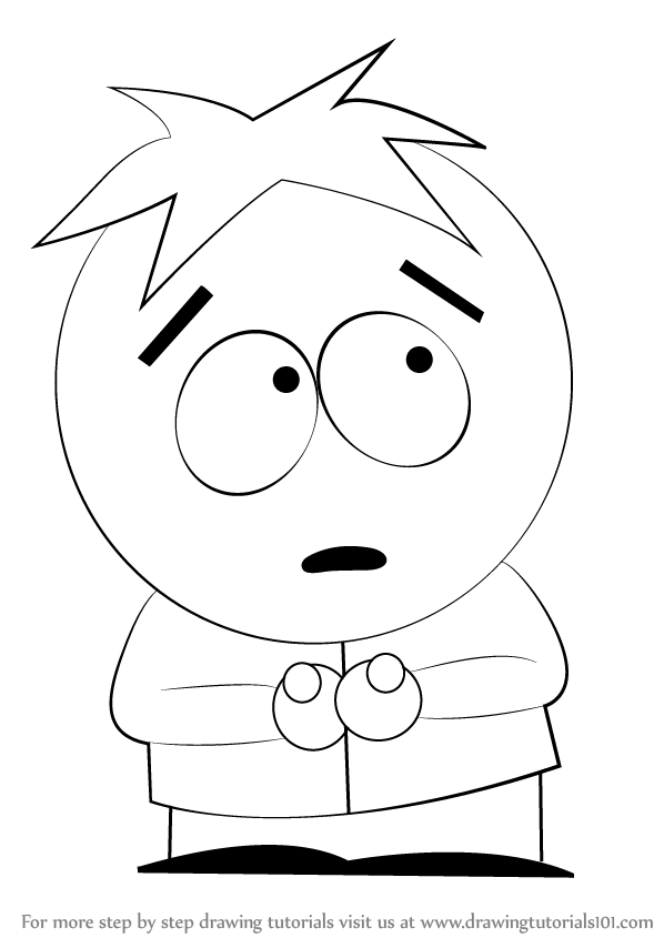 How to draw butters from south park south park step by step