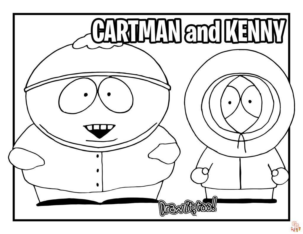 South park coloring pages free and easy to print sheets for kids